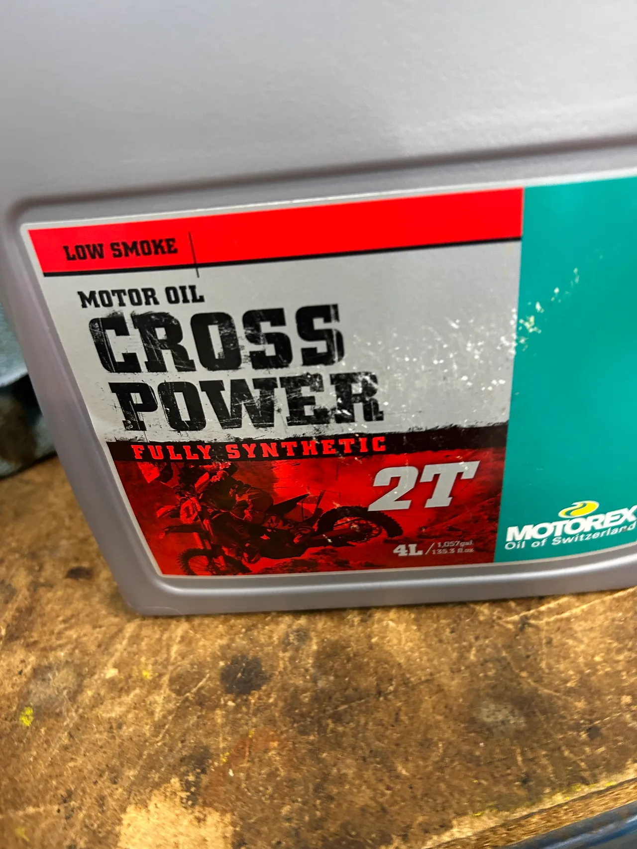 A plastic container of motor oil